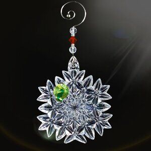 Vtg 2005 Waterford Crystal Ornament Snowflake Christmas Winter Ireland NO BOX